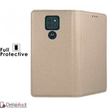 Telone smart magnet atverčiamas dėklas - auksinės spalvos (Motorola Moto G9 Play/E7 Plus) Telone smart magnet atverčiamas dėklas - auksinės spalvos (Motorola Moto G9 Play/E7 Plus)